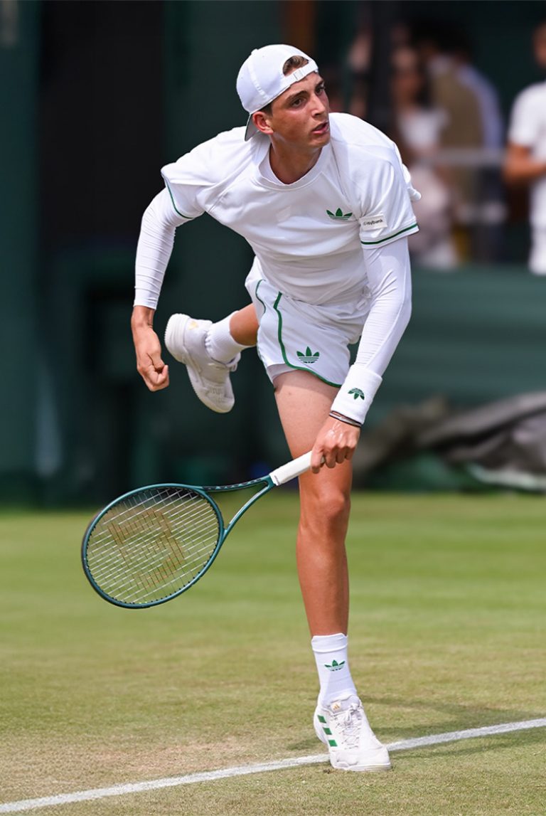 Jacopo Vasamì sul campo da tennis
