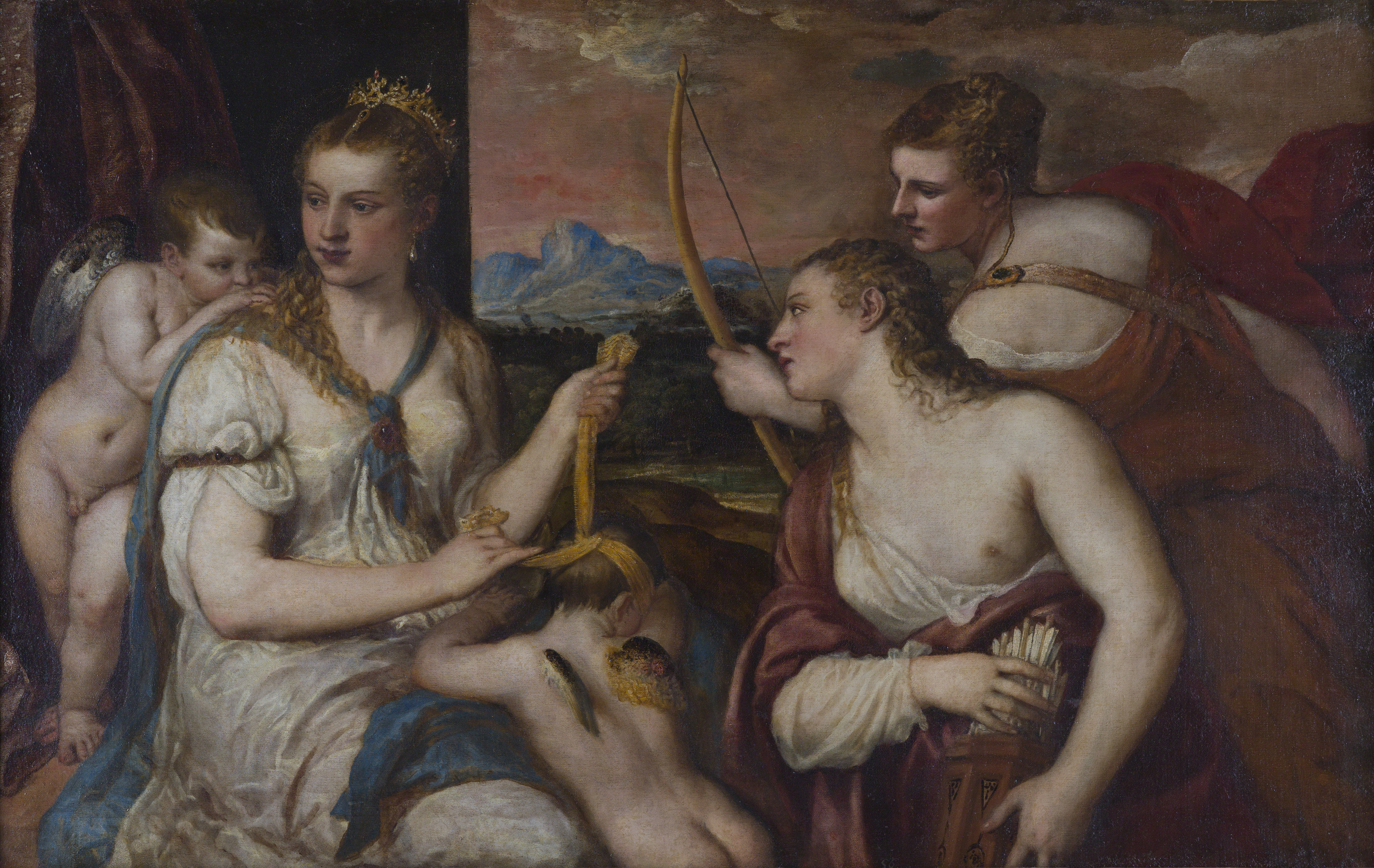 Immagine dell'opera Venere Benda Amore di Tiziano