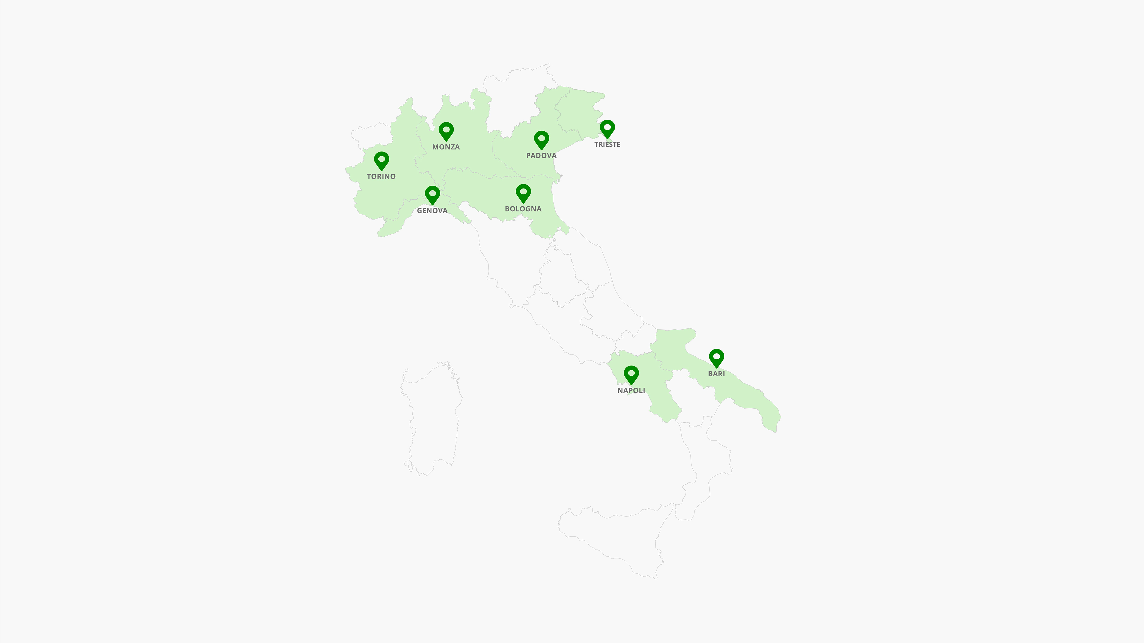 Il Programma educativo Intesa Sanpaolo per bambini lungodegenti è attivo a Torino, Napoli, Monza, Padova, Bologna, Genova, Bari e Trieste