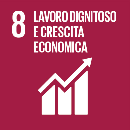 icona lavoro dignitoso e crescita economica